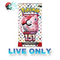Pokemon TCG 151 Booster Pack - Includes 10 Cards, Live Only