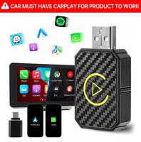 2 in 1 Wireless Apple CarPlay Adapter, for both Apple and Android,converts wired to wireless, suitable for factory wired CarP...