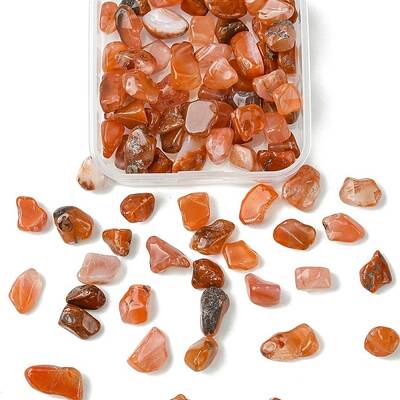 50G Natural Carnelian Chip Beads