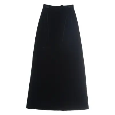 Womens A-Line Skirt Black Long Velvet XS