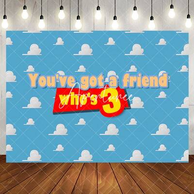 Youve Got A Friend Sky Clouds 3Rd Birthday Backdrop - Aperturee