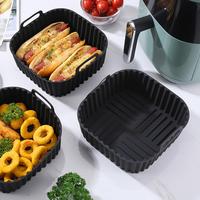 Silicone Air Fryer Baking Tray, 1 Count Reusable Non-stick Air Fryer Liner, Baking Tray for Home Kitchen, Kitchen Accessories...