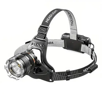 Portable LED Headlamp, LED Headlight with Infrared Sensor, Zoomable USB Rechargeable Waterproof Headlight for Outdoor Adventu...