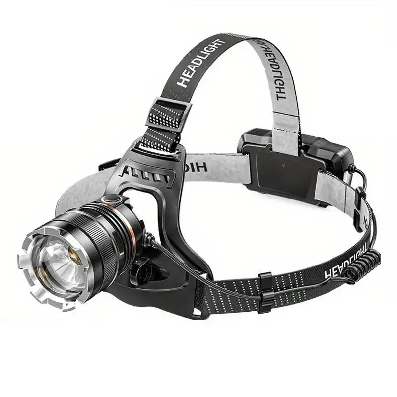 Portable LED Headlamp, LED Headlight with Infrared Sensor, Zoomable USB Rechargeable Waterproof Headlight for Outdoor Adventu...