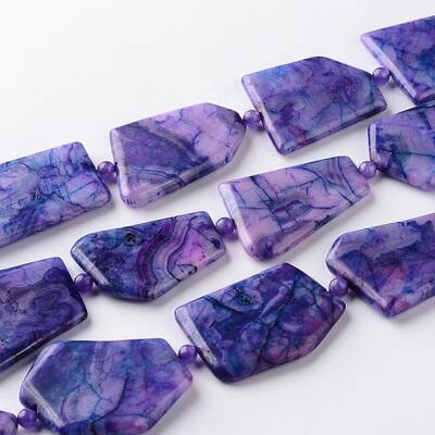 Natural Crazy Lace Agate Nuggets Bead Strands