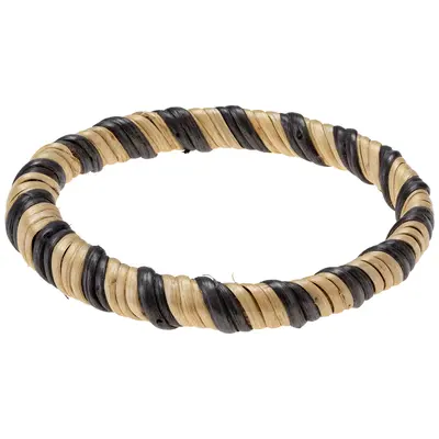 Zambia Basket Woven Bangle - Dark