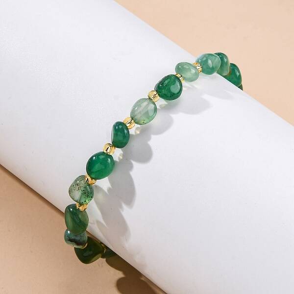 Natural Agate Beaded Bracelets for Women