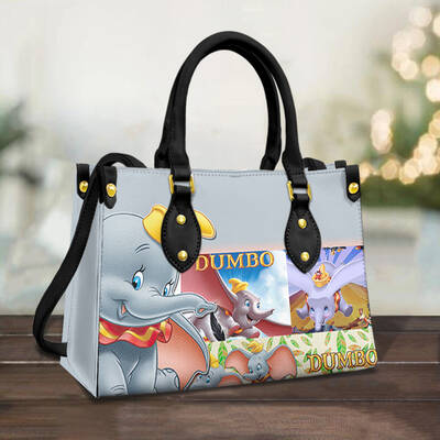 Disney Dumbo Women Handbag, Christmas Disney Characters Leather Bag
