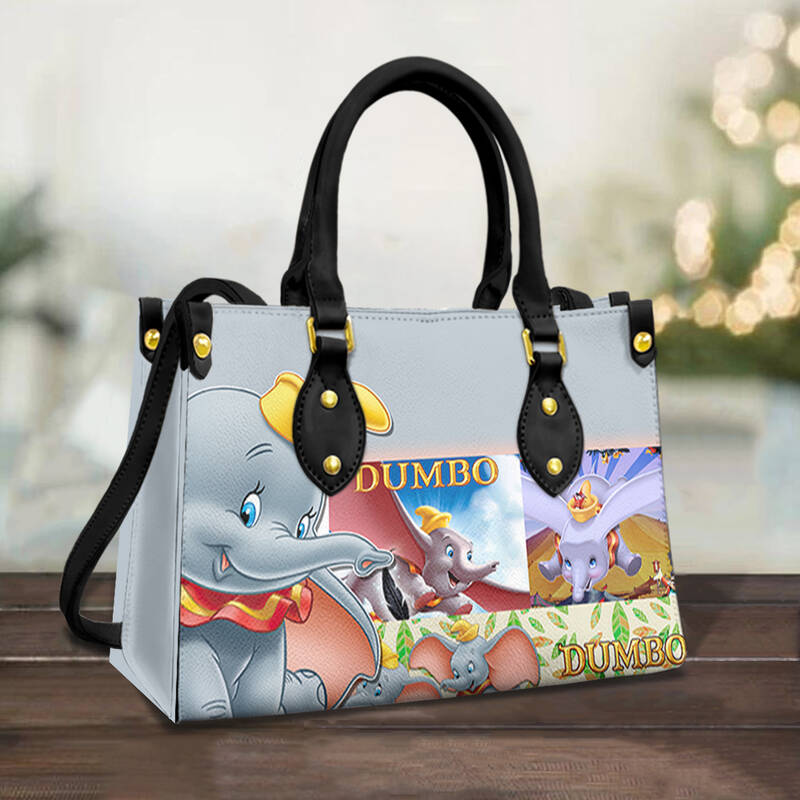 Disney Dumbo Women Handbag, Christmas Disney Characters Leather Bag