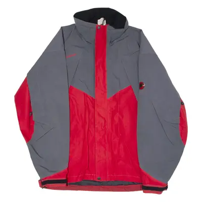 MAMMUT Mens Ski Jacket Red 90s Colourblock XL