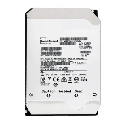 797456-002 HP 6TB 7200RPM SATA 6GB/s Hot-Pluggable 3.5-Inch LPc Hard Drive for ProLiant Gen8/Gen9/Gen10/Gen10+/Gen11 Servers