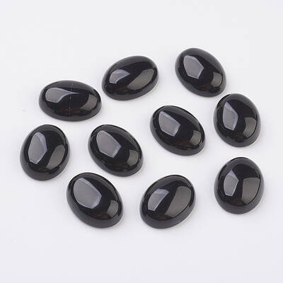 Natural Obsidian Flat Back Cabochons