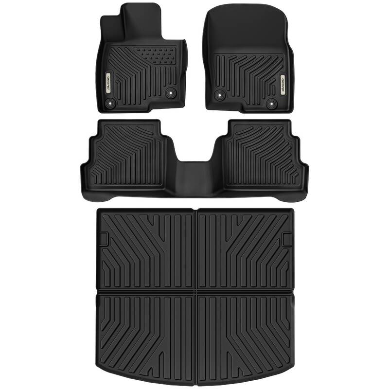 OEDRO Floor Mats Compatible with 2017-2025 Mazda CX-5, Unique Black TPE All Weather Protection Car Mats Includes 1st and 2nd,...