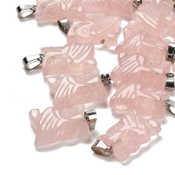 Natural Rose Quartz Pendants