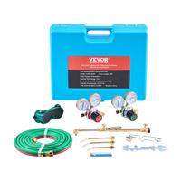 VEVOR Oxygen Acetylene Torch Kit, Gas Welding Cutting Torch Kit, 14PCS Portable Oxy Acetylene Brazing Set with 177'' Long Twi...