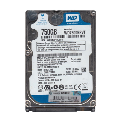 614985-001 HP 750GB 5400RPM SATA 3Gb/s 8MB Cache 2.5-inch Hard Drive