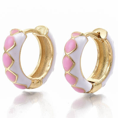 Brass Huggie Hoop Earrings