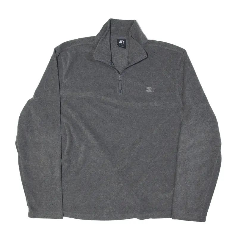 STARTER Fleece Grey 1/4 Zip Mens L