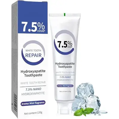 Hydroxyapatite Toothpaste for Enamel Protection Fluoride-Free Gentle Mint Fresh Breath for Sensitive Teeth