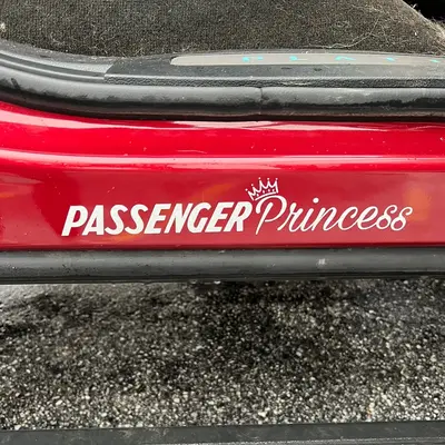 Passenger Princess Door Jam Sticker