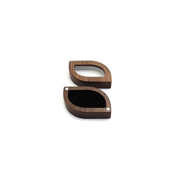 Wood Visible Window Ring Storage Box