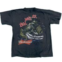 Vintage Budweiser Gator Frogs T Shirt Vintage Grunge Y2K Tapout Goth Emo Beer Indie 90s Round Neck T-Shirt Short Tshirt Stree...
