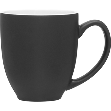 48 Custom 15 oz Bistro Mug - Matte Black Glossy White - Microwave ...