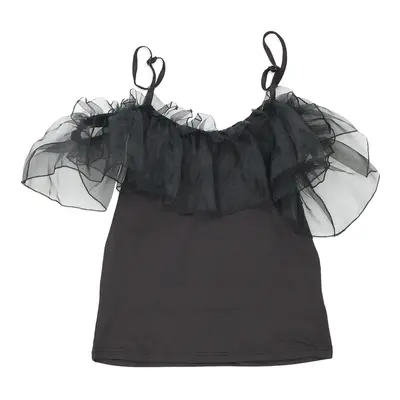 Unbranded Strap Top - Medium Black Polyester Blend