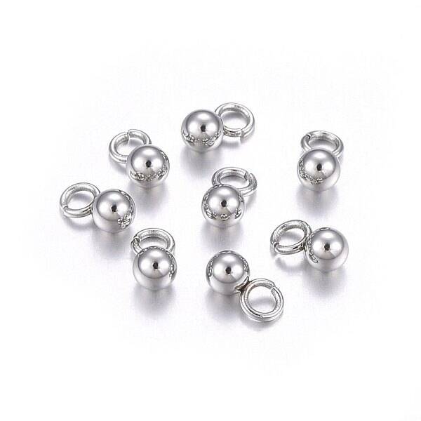 Tarnish Resistant 304 Stainless Steel Sphere Charms