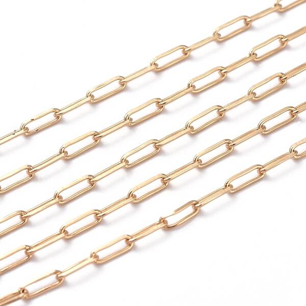 3.28 Feet Soldered Brass Paperclip Chains