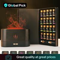 Father's Day Gifts, Colorful Flame Air Aroma Diffuser Humidifier with Essential Oils, with Long-lasting Scents, Aromatherapy ...