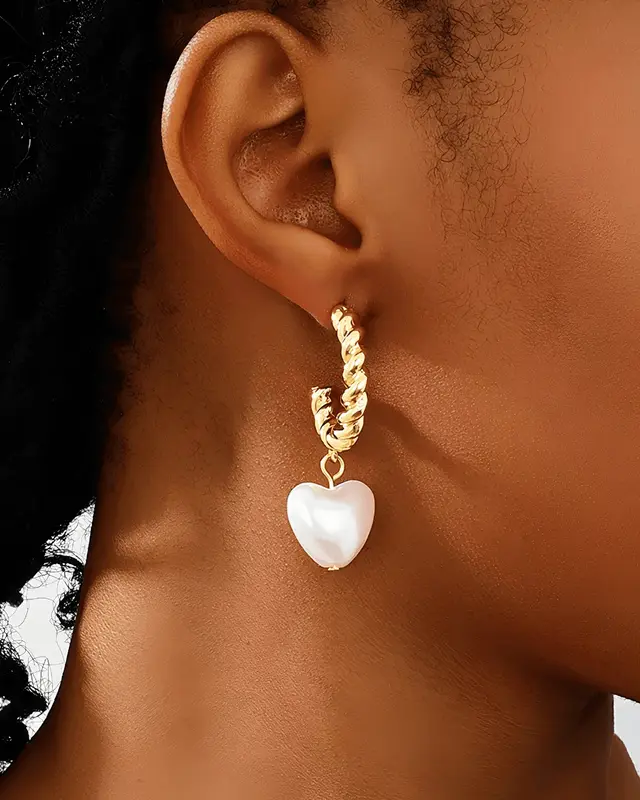 18K Gold Pearl Drop Earrings