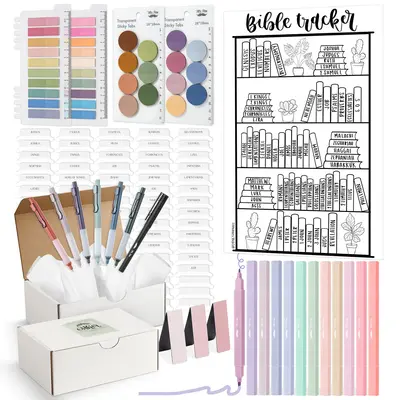 Mr. Pen Esther Bible Journaling Kit with 12 Dual Tip Highlighters, 6 .5mm Pens, Magnetic Bookmarks, Sticky Notes, & Bible Tab...