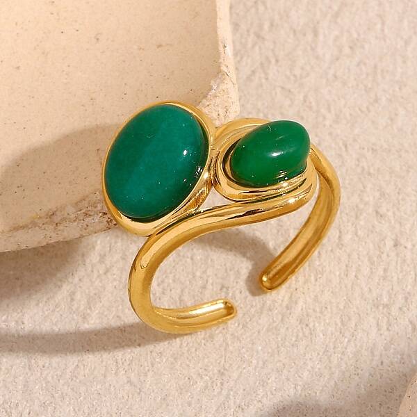 304 Stainless Steel Adjustable Cuff Rings for Women