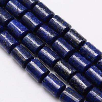 Natural Lapis Lazuli Column Bead Strands