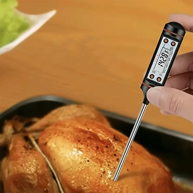 Digital Food Cooking Thermometer, Readability with Button °C/°F , For Grill, BBQ, Steak, Sweets, Milk, Water, Smart Gadgets...