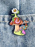 Creative Colorful Mushroom Shape Enamel Brooch Pin, Cute Mushroom Design Brooch, Fashion Accessories for Women & Men, Jewelry...