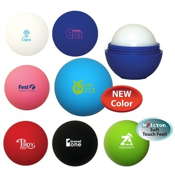 250 Promotional Halcyon Round Lip Balm - Vanilla & Soft Touch