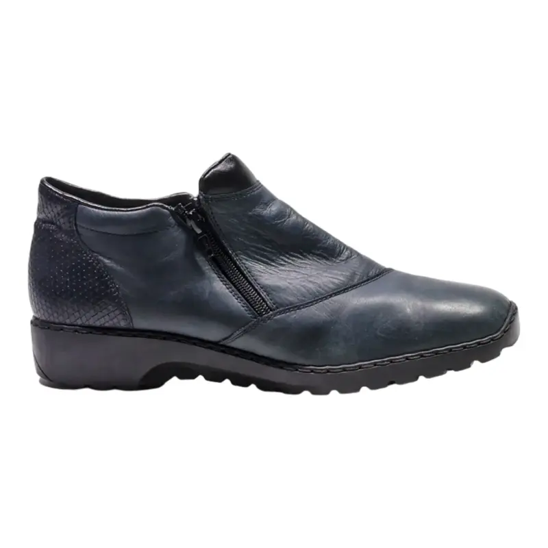 RIEKER Ankle Boots Grey Leather Womens UK 9