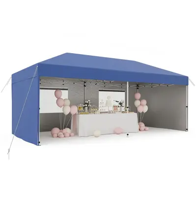 Garvee 10'x20' Pop-Up Canopy Tent - 210D Oxford Fabric Portable Instant Commercial Tent with 4 Sidewalls, 12 Stakes & 6 Sandb...