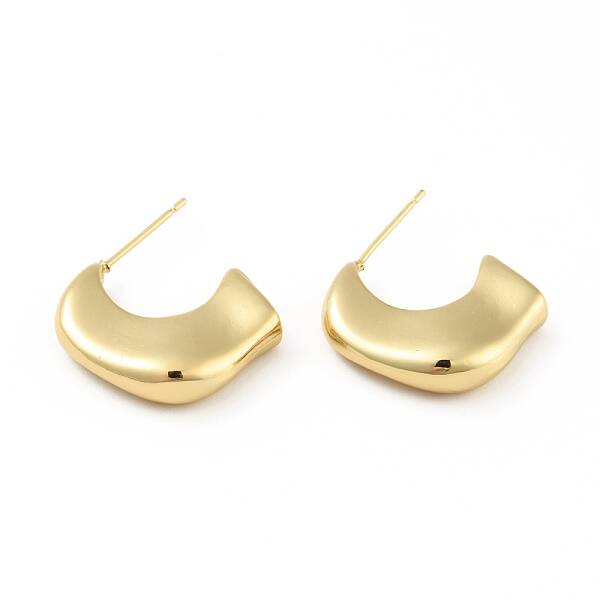 Brass Chunky Stud Earrings
