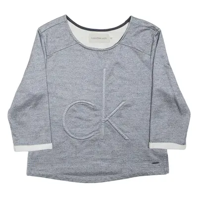CALVIN KLEIN Sweatshirt Grey Womens XS