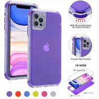 Candy Color Transparent Case For iPhone 15 16 Pro Max 14 13 12 11 Pro Max Shockproof Defender Rugged Clear Case Cover