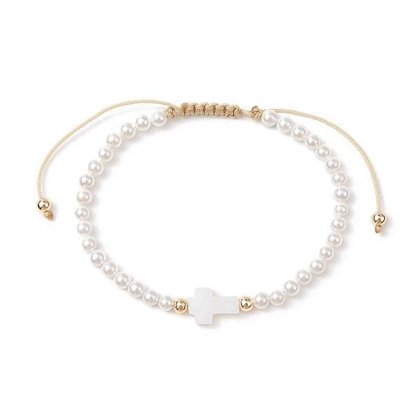 Shell Pearl Braided Bead Bracelets