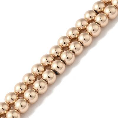 Electroplated Synthetic Magnetic Hematite Beads Strands