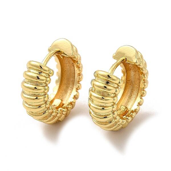 Rack Plating Brass Tube Hoop Earrings for Women
