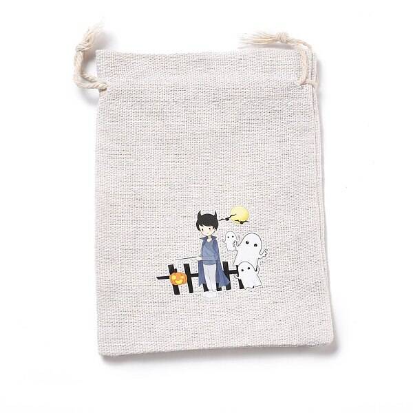 Halloween Cotton Cloth Storage Pouches