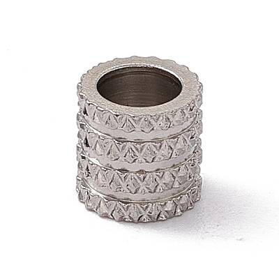 Non-Tarnish Chevron Pattern 304 Stainless Steel European Beads