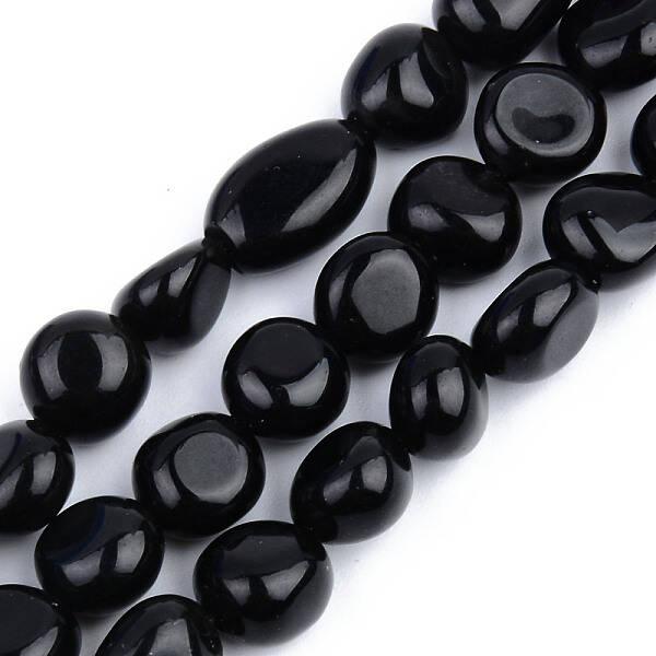 Natural Black Obsidian Beads Strands