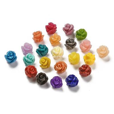 Synthetic Coral Carved Beads